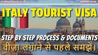 Documents amp Process for Italy Tourist Visa  SelfProcess Instructions हिंदी में [upl. by Yahiya]