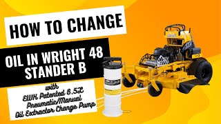 Changing oil in Wright Stander B 48 Mower [upl. by Koeppel358]