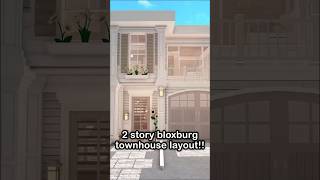 FREE bloxburg house LAYOUT 2 story townhouse✨☁️ bloxburg roblox shorts robloxbloxburg [upl. by Grindlay839]