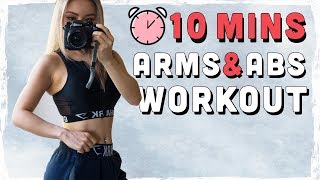 Get Lean and Toned ARMS  10 Mins Arms amp Core Workout [upl. by Let]