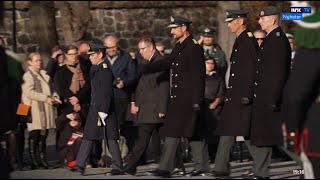 NORWAY HRH HAAKON MAGNUS FORSVARETS MINNEDAG NRK1 3112024 [upl. by Odraleba109]