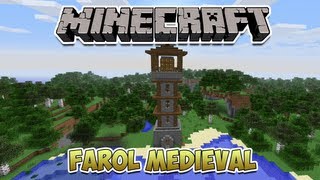 Minecraft Construindo um Farol Medieval [upl. by Anaihk]