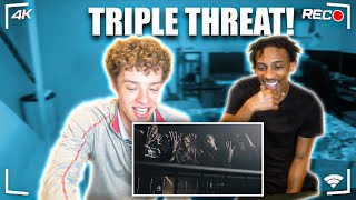 AMERICANS REACT TO CLAVISH x HEADIE ONE x KTRAP  TRIPLE THREAT [upl. by Ialohcin]