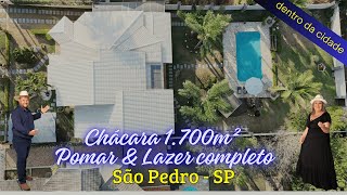 CHÁCARA A VENDA EM SÃO PEDRO COM 1700 METROS DENTRO DA CIDADE chacara saopedro interiordesp [upl. by Barnet]