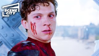 SpiderMan Far From Home Final Fight Scene in London TOM HOLLAND JAKE GYLLENHAAL SCENE [upl. by Kinelski]