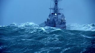 Warship  Heavy Sea Big Waves Storm Official Video [upl. by Orofselet]