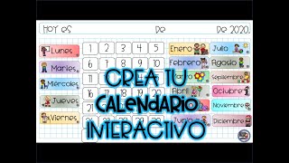 Crea tu CALENDARIO INTERACTIVO  archivo de regalo [upl. by Vernita]