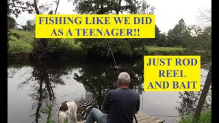 simple summer evening fishing in France Just a rod reel and bait and of course Monty the dog [upl. by Anallese]