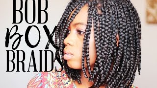 BOB BOX BRAIDS  Medium to Long Natural Hair [upl. by Denyse]