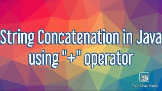 String Concatenation in Java using quotquot operator Malayalam [upl. by Sheya544]