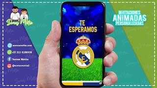 INVITACIÓN digital  REAL MADRID ⚽🎂 [upl. by Atinek]