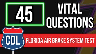 Florida CDL Air Brake System Test 2024 FL Written Practice Exam with Questions amp Answers [upl. by Aztilem]