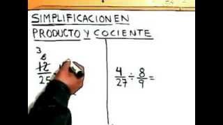 Que es Simplificacion de Fracciones Aplicado en Multiplicacion y Division en Matematicas [upl. by Joeann]