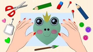 Basteln mit Papier – Frosch  DIY Bastelideen [upl. by Supmart]