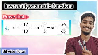 Prove that cos inverse 12 by 13  sin inverse 3 by 5 is equal to sin inverse 56 by 65 [upl. by Arola47]