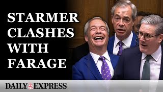 Commons ERUPTS at Farage and Starmers comical Trump clash  PMQs [upl. by Eradis]