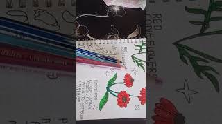 flowers painting flowers drawing art trending creative diary easytomake 🥳💜 [upl. by Einavoj421]