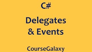 C Delegates and Events tutorial [upl. by Evad]