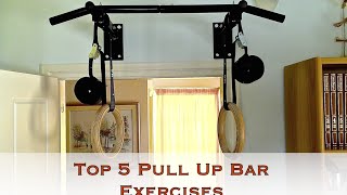 Top 5 Pull up Bar Exercises [upl. by Ainej924]