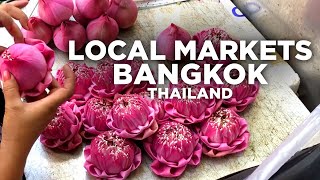 Local Markets in Bangkok Thailand Travel Guide [upl. by Nixie434]