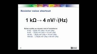 Amplifier noise principles for practical engineer 1 of 4 [upl. by Lenrad738]