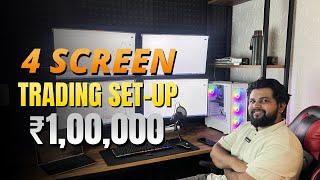 4 screen Trading setup under 1 lakhtradingsetuptradingsetupcostsharemarket [upl. by Timothy]