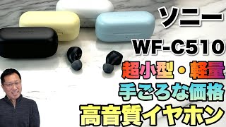 【手ごろな価格】ワイヤレスイヤホンの定番製品がモデルチェンジ！ソニーの「 WFC510」をレビューします。コンパクトでかわいくて高音質です [upl. by Edik579]