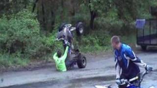 YFZ450 Crash Broken ASS [upl. by Dnyletak]