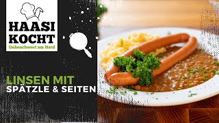 Linsen mit selbstgemachten Spätzle und Saiten  Unbeschwert am Herd [upl. by Diskson]