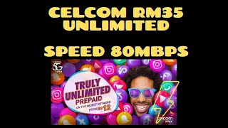 Celcom unlimited 80MBPS cuma Rm35 [upl. by Annoerb754]