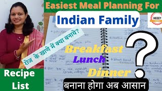 Indian Weekly Healthy Vegetarian Meal Planning 2022 indianweeklymealplanandprep moodypakwan [upl. by Nessy]