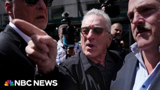 You are gangsters Robert De Niro clashes with Trump supporters in New York [upl. by Ulane]