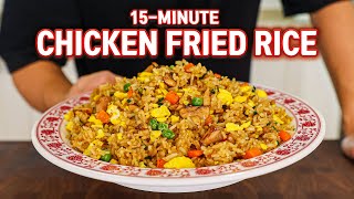 15 Minute Easy Chicken Fried Rice That Will Change Your LIFE [upl. by Dnumsed386]