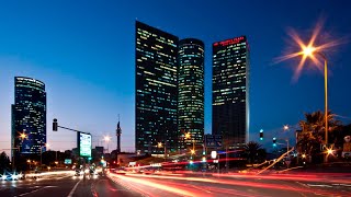 TEL AVIV AT NIGHT  RELAXING CITY WALK  Azrieli Center citywalking relaxing israel holyland [upl. by Jardena]