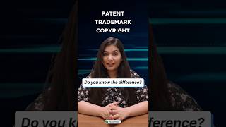 PATENT vs TRADEMARK vs COPYRIGHT  shorts ytshorts [upl. by Tristis]