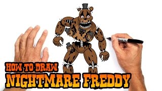 How to Draw Nightmare Freddy  Five Nights at Freddys [upl. by Wimsatt490]