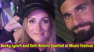 Becky Lynch and Seth Rollins Spotted at Music Festival During WWE Hiatus [upl. by Arun]