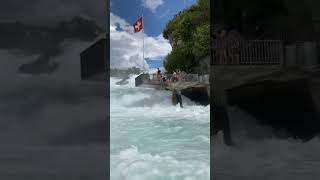 1 Minute of Awe Europe’s Largest Waterfall in Breathtaking Tranquility switzerland waterfall [upl. by Limhaj]