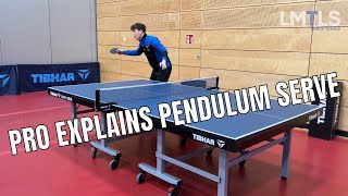 TABLE TENNIS PRO EXPLAINS THE PENDULUM SERVE  SERVICE TUTORIAL [upl. by Bourque42]