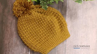 Golden Beanie Crochet Pattern [upl. by Basso665]