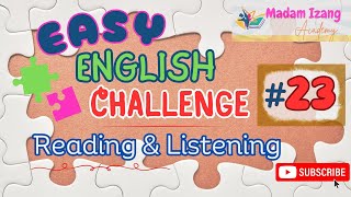 023  Easy English Challenge  IMPROVE your Reading and Listening skills in 2 MINUTES  narration [upl. by Akihsan]