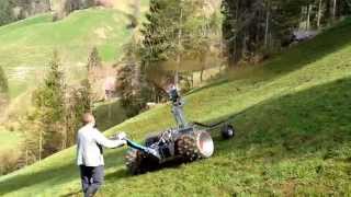 Brielmaier Motormäher beim Güllen in Extremer Hanglage [upl. by Sherrie]