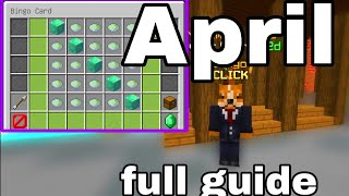 Bingo Guide for April 2024 in Hypixel Skyblock [upl. by Haelat]