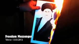 Picture of Khamenei on fire ChaharshanbeSuri March 13 2012 mirror [upl. by Pattison]