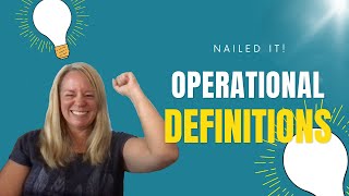 Importance of Operational Definitions An Example and NonExample [upl. by Uela]