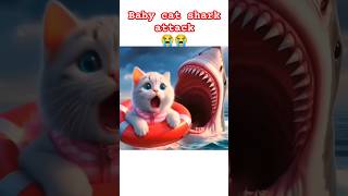 Baby Cat Shark attack 😭😭 cat cute shorts [upl. by Con]