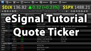 eSignal Tutorial  Quote Ticker [upl. by Yennek]