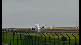 Hard Working Landings in GUSTY CROSSWIND at Lajes Terceira Island Azores [upl. by Eiramnna]