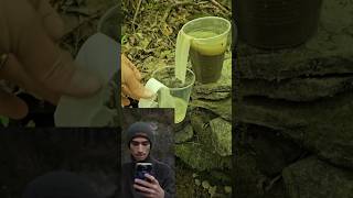 Wasserfilter💧 aus Plastikbechern🥤 reaction experiment camping diy bushcraft fire survival [upl. by Zinck]