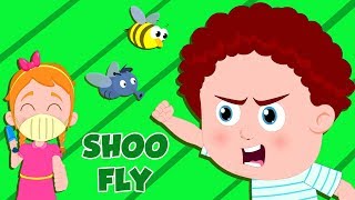 Shoo Fly Dont Bother Me  Nursery Rhymes For Children  Cartoon Videos For Kids  Kids Channel [upl. by Atiuqcir]